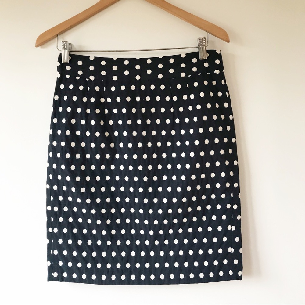 Banana Republic polka dot pencil skirt.